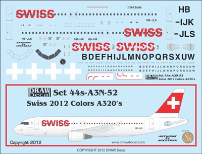 1:144 Swiss (2012 cs) Airbus A.320