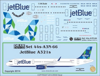 1:144 JetBlue 'Prism' Airbus A.321