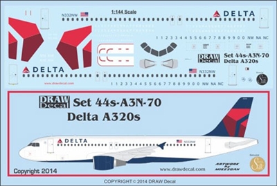 1:144 Delta Airlines (2007 cs) Airbus A.320