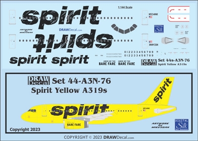 1:144 Spirit Airlines Airbus A.319 (2014 cs)