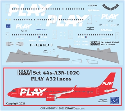 1:144 PLAY Airbus A.321NEO (with Corogard)
