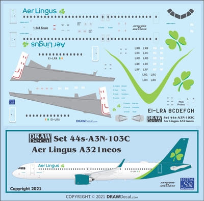 1:144 Aer Lingus Airbus A.321NEO (with Corogard)