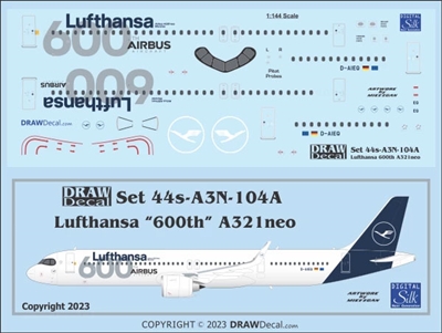 1:144 Lufthansa (2018 cs) '600th Airbus' Airbus A.321NEO