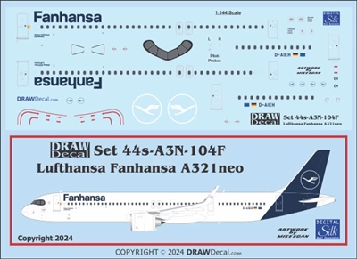 1:144 Lufthansa (2018 cs) 'Fanhansa' Airbus A.321NEO