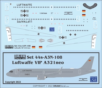 1:144 German Air Force  / Luftwaffe VIP Airbus A.321NEO