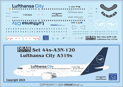 1:144 Lufthansa City Airbus A.319