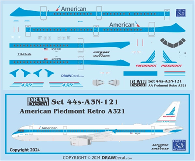 1:144 American Airlines 'Piedmont' Airbus A.321