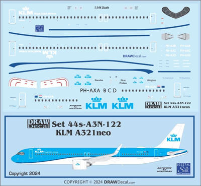 1:144 KLM (2024 cs) Airbus A.321NEO