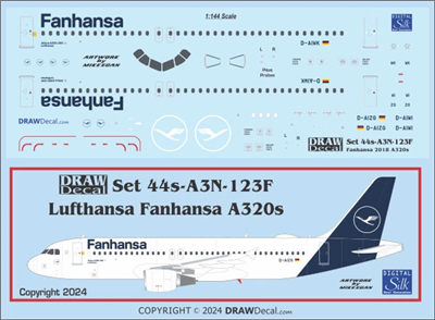 1:144 Lufthansa (2018 cs) 'Fanhansa' Airbus A.320