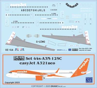 1:144 EasyJet Airbus A.321NEO (with Corogard)