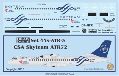 1:144 CSA Czech Airlines Skyteam ATR72