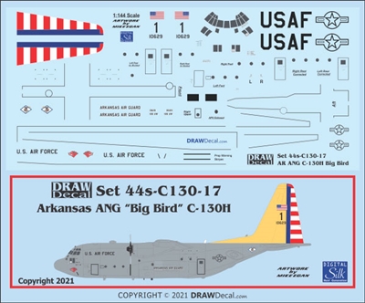 1:144 USAF 'Arkansas ANG' "Big Bird" C.130H Hercules