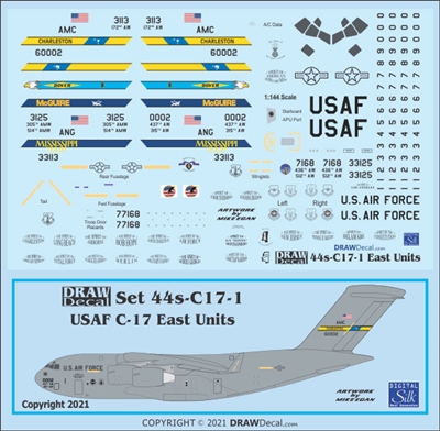 1:144 USAF 'East' McDD C17 Globemaster III