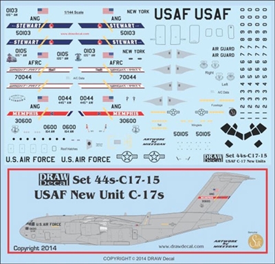 1:144 USAF ANG/AFRES McDD C17 Globemaster III