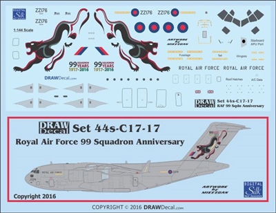 1:144 Royal Air Force 99 Squadron Anniversary C-17A
