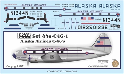 1:144 Alaska Airlines Curtis C.46