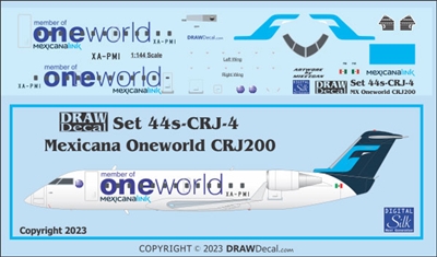 1:144 Mexicana Oneworld Alliance CRJ 200