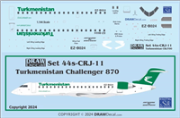 1:144 Turkmenistan Canadair Challenger 870
