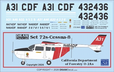 1:144 California Department of Forestry Cessna O-2A Super Skymaster