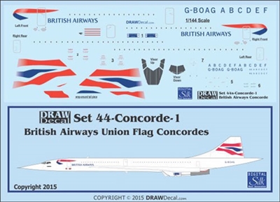 1:144 British Airways 'Union Flag' Concorde (G-BOAG)