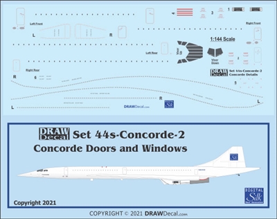 1:144 BAC Sud Concorde Doors, Windows and Details
