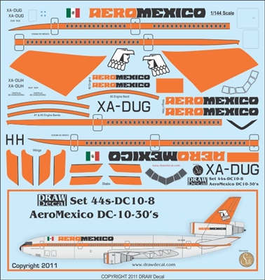1:144 Aeronaves de Mexico McDD DC-10