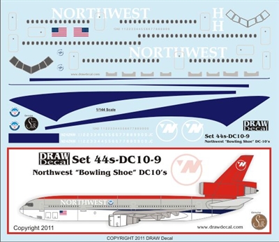 1:144 Northwest Airlines McDD DC-10-30/-40