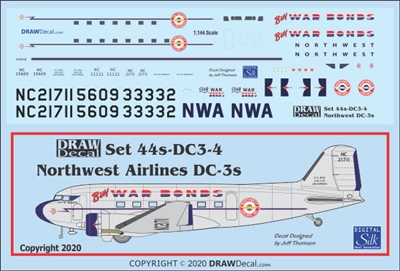 1:144 Northwest Douglas DC-3