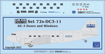 1:144 Douglas DC-3 Windows & Doors