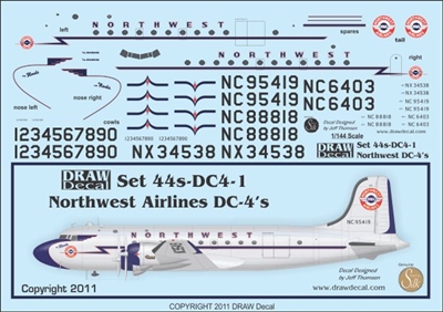 1:144 Northwest Airlines Douglas DC-4