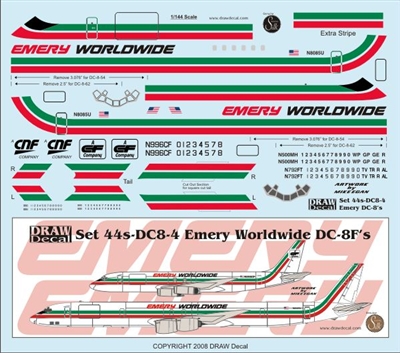 1:144 Emery Worldwide Douglas DC-8s