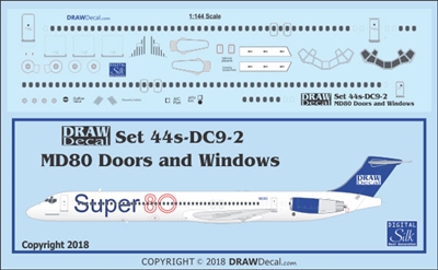 1:144 McDD MD-80 Windows, Doors & Details
