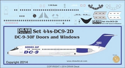 1:144 Douglas DC-9-30F Windows, Doors & Details