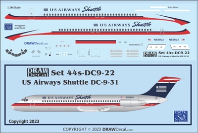 1:144 US Airways Shuttle Douglas DC-9-30