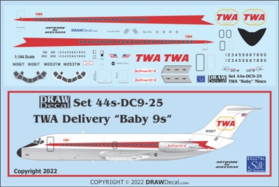 1:144 Trans World Airlines (twin globe cs) Douglas DC-9-10