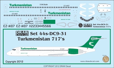 1:144 Turkmenistan Boeing 717-200