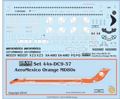 1:144 AeroMexico McDD MD-80