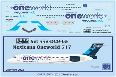 1:144 Mexicana Click 'OneWorld'  Boeing 717-200