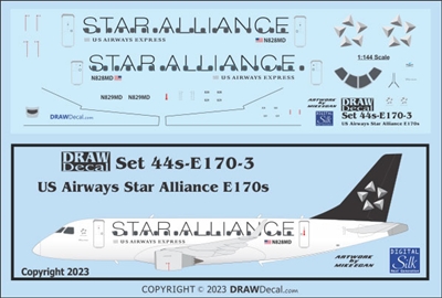 1:144 US Airways 'Star Alliance' Embraer 170