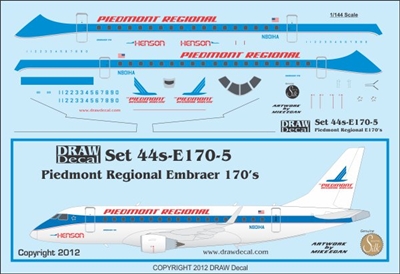 1:144 Piedmont Embraer 170