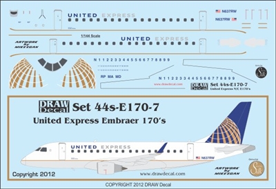 1:144 United Express Embraer 170