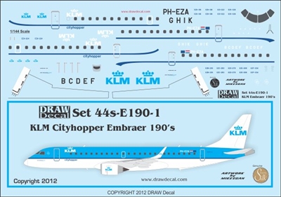 1:144 KLM Cityhopper Embraer 190