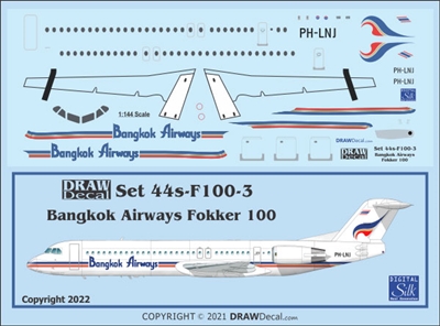 1:144 Bangkok Air Fokker 100