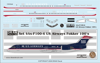 1:144 US Airways Fokker 100