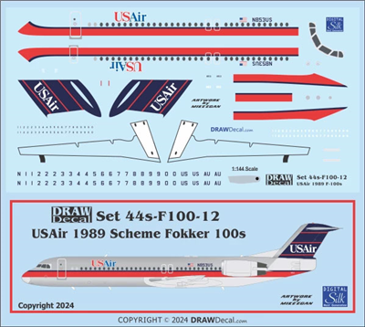1:144 US Air Fokker 100