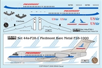 1:144 Piedmont (Bare Metal) Fokker F.28 Fellowship 4000