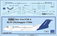 1:144 KLM Cityhopper Fokker F28-4000
