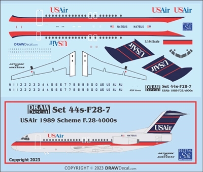 1:144 US Air Fokker F28-4000