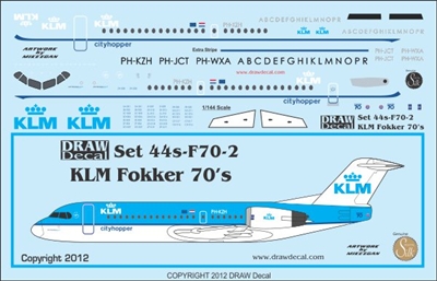 1:144 KLM Cityhopper Fokker 70