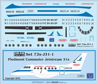 1:144 Piedmont Commuter Bae 3101 Jetstream 31